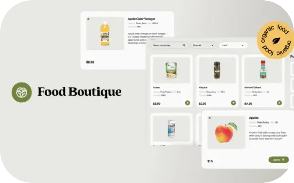 на фото приклад проекту foodboutique