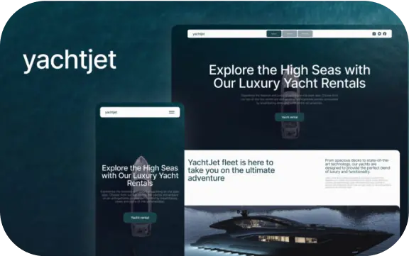 на фото приклад проекту yachjet